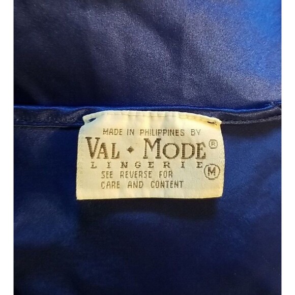 Vintage Val Mode Lingerie Royal Blue Size Medium Slip Dress Nightgown        T47 - Picture 8 of 9